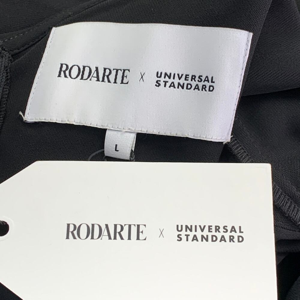 RODARTE x UNIVERSAL STANDARD Size 22 Black Polyester Ruffled Jumpsuit - Picture 3 of 5